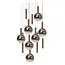 Premium JASMINE - Hanglamp - Ø 75 cm - LED Dimb. - CCT - 12x4,5W 2200K/3300K - Koper - 74420/12/65