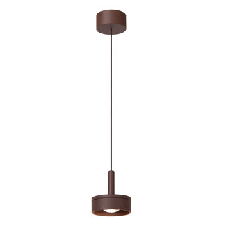 Lucide LENZ - Hanglamp Binnen/Buiten - Ø 11 cm - LED - 1x8W 2700K - IP54 - Roest bruin | Essential