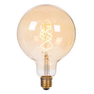 Lucide G125 - Filament lamp - Ø 12,5 cm - LED 3 StepDim (Memory) - E27 - 1x4,9W 2200K - Amber
