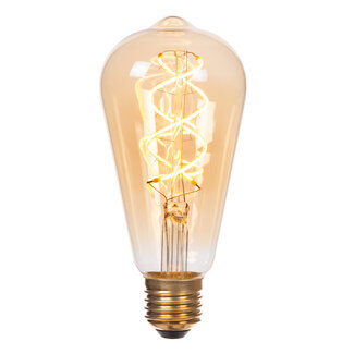 Lucide ST64 - Filament lamp - Ø 6,4 cm - LED 3 StepDim (Memory) - E27 - 1x4,9W 2200K - Amber