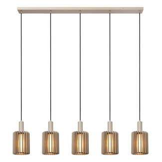 Lucide LAMBRES - Hanglamp - 5xE27 - Taupe