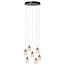 BERLIANE - Hanglamp - Ø 39 cm - LED Dimb. - 7x4W 2700K - Met vervangbare LED-module - Transparant | Essential - 00430/28/60