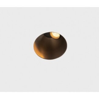 Modular Lighting Instruments Dé à coudre encastré sans garniture réglable 70 LED 2700K bronze moyen anodisé brossé