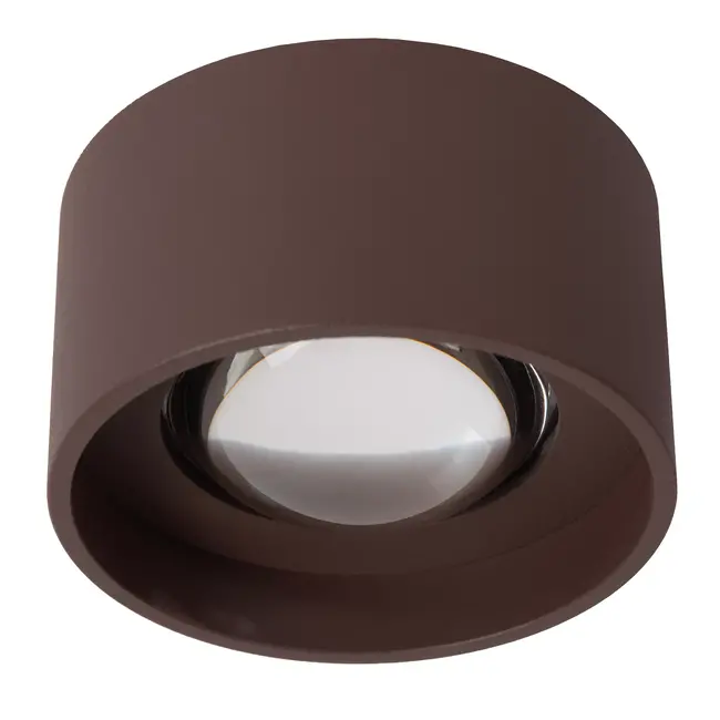 LENZ - Ceiling spotlight Indoor/Outdoor - Ø 11 cm - LED - 1x8W 2700K - IP54 - Rust Brown | Essential - 33805/08/97
