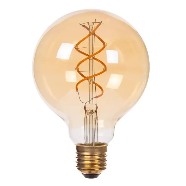 G95 - Ampoule filament - Ø 9,5 cm - E27 - 1x4,9W 2200K - Ambre - 49032/95/62