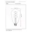 ST64 - Ampoule à filament - Ø 6,4 cm - LED 3 StepDim (Memory) - E27 - 1x4,9 W 2200 K - Ambre - 49034/95/62