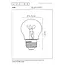 G45 - Filament lamp - Ø 4,5 cm - LED 3 StepDim (Memory) - E27 - 1x3W 2200K - Amber - 49045/95/62