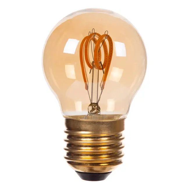 G45 - Ampoule filament - Ø 4,5 cm - E27 - 1x3W 2200K - Ambre - 49045/95/62