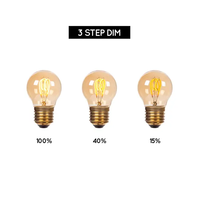 G45 - Filament bulb - Ø 4,5 cm - E27 - 1x3W 2200K - Amber - 49045/95/62