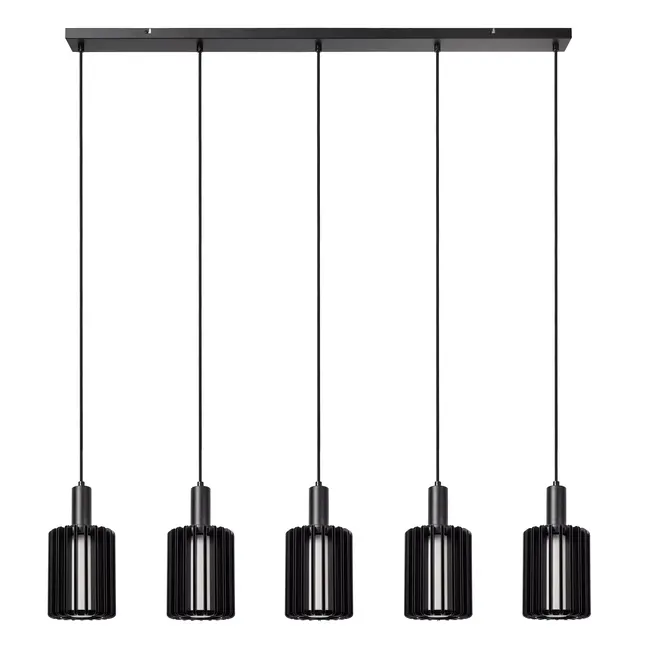 LAMBRES - Suspension - 5xE27 - Noir - 45410/05/30