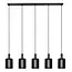 LAMBRES - Hanglamp - 5xE27 - Zwart - 45410/05/30