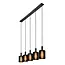 LAMBRES - Hanglamp - 5xE27 - Zwart - 45410/05/30