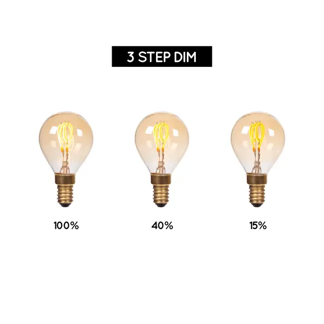 P45 - Filament bulb - Ø 4,5 cm - E14 - 1x3W 2200K - Amber - 49046/95/62
