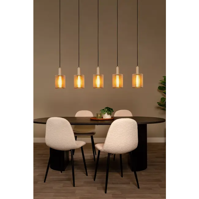 LAMBRES - Suspension - 5xE27 - Taupe - 45410/05/41