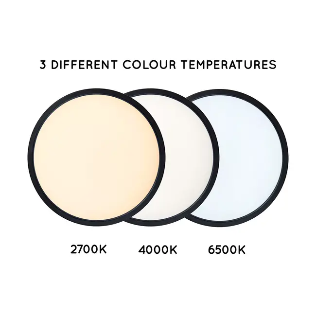 CASTOR - Flush ceiling light - Ø 32 cm - LED Dim. - CCT - 1x20W 2700K/6500K - Rgb - Opal - 07120/22/30