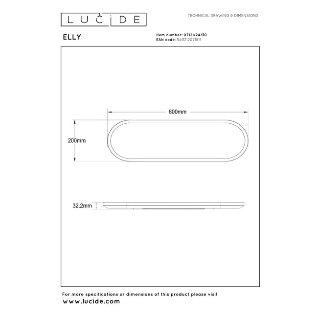 ELLY - Plafonnier - LED Dim. - CCT - 1x24W 2700K/4000K - Opalin | Essential - 07121/24/30