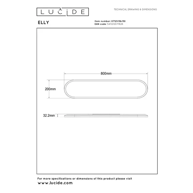 ELLY - Plafonnière - LED Dimb. - CCT - 1x36W 2700K/4000K - Opaal | Essential - 07121/36/30