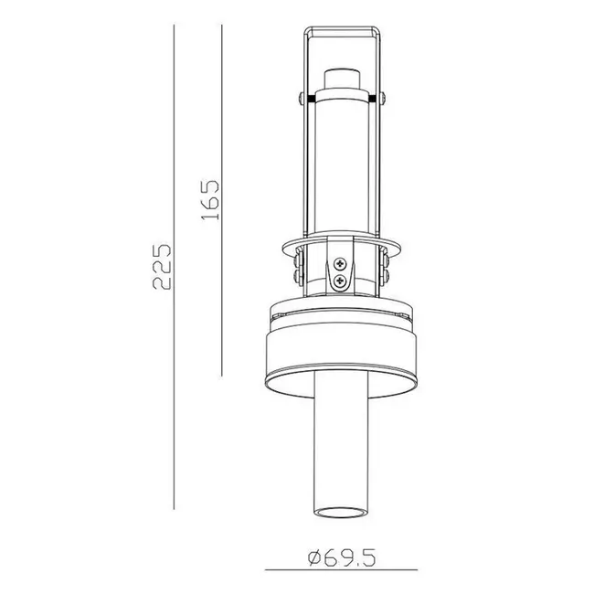 Sleekfit Pipe Recessed Ceiling Spotlight Black Extra warm white