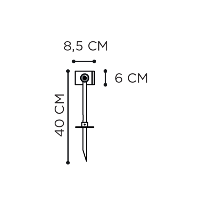 Spotty 230V GU10 Groundspot 40cm