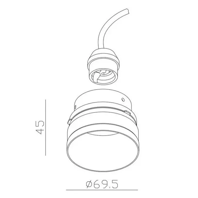 Sleekfit Retro GU10 Recessed Spotlight White