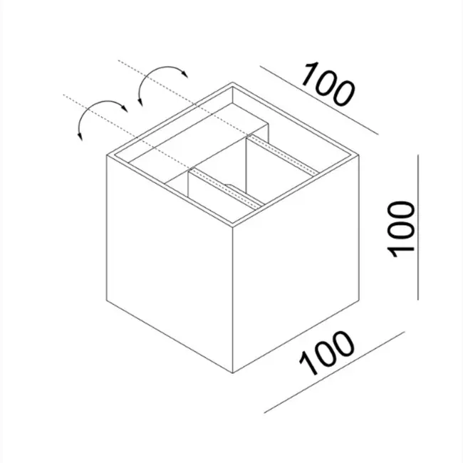 Zenith Up & Down Wall Lamp Black IP54