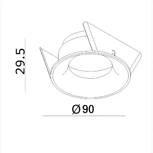 Clickfit Smooth IP54 Recessed Spotlight Gold