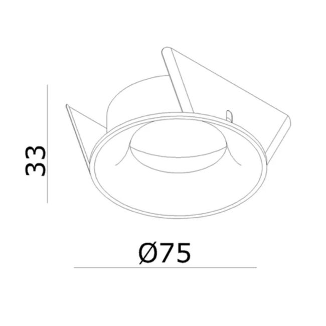 Clickfit Smooth Medium IP54 Recessed Spotlight Gold