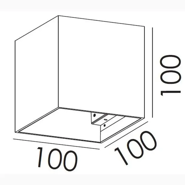 Applique murale Bloc 2 noire