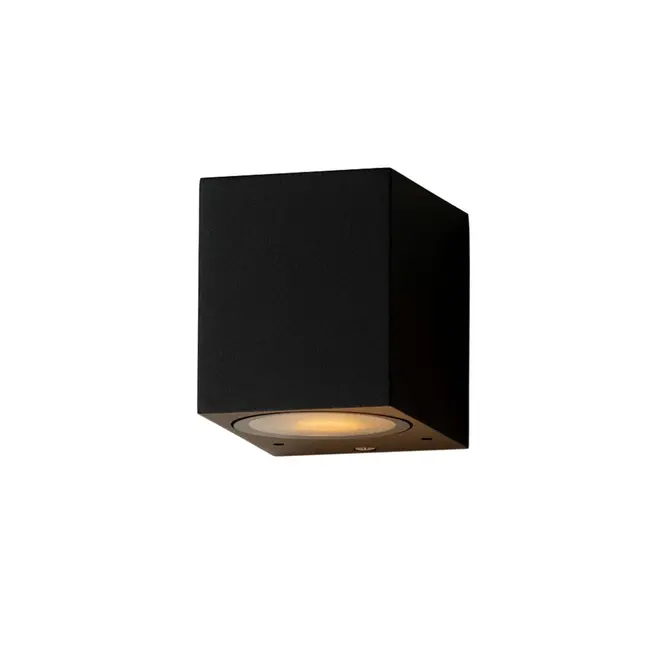 Cube Down Wandlamp Zwart IP65