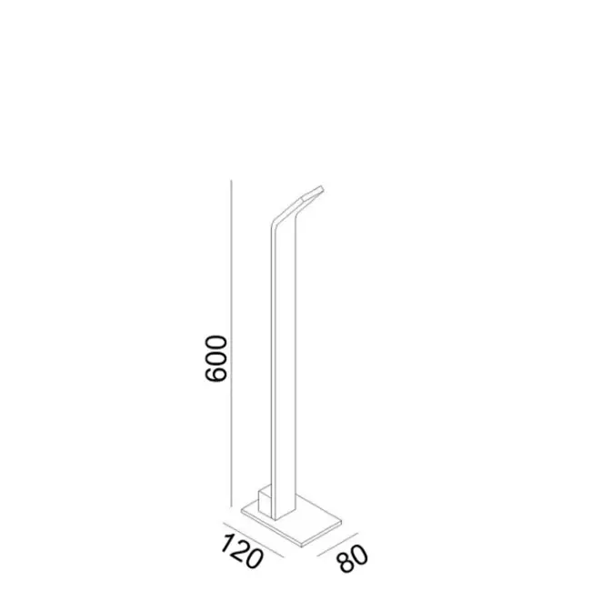Lattice 600 Garden Post Black