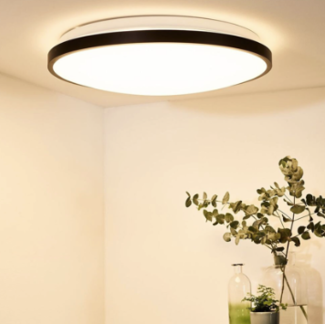 Lucide POLARIS - Plafonniere - Zwart - 37100/50/30 - OUTLET