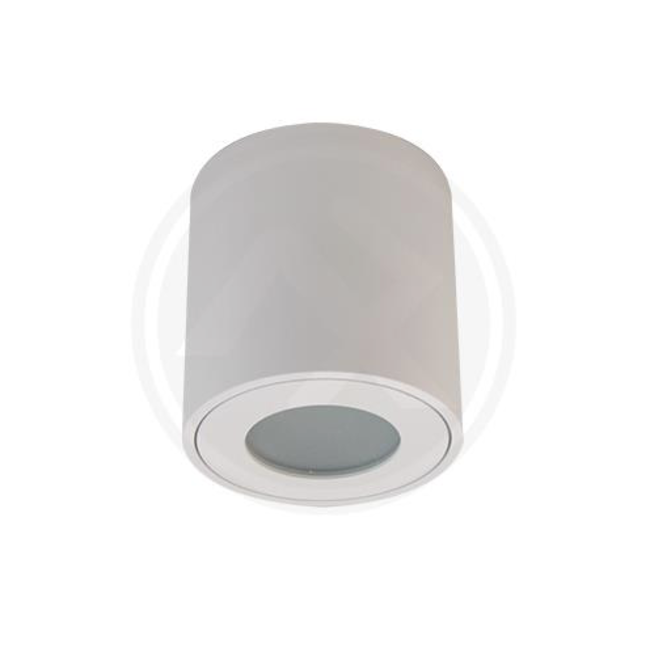 Spot en saillie IP54 GU10 rond 80x84 blanc
