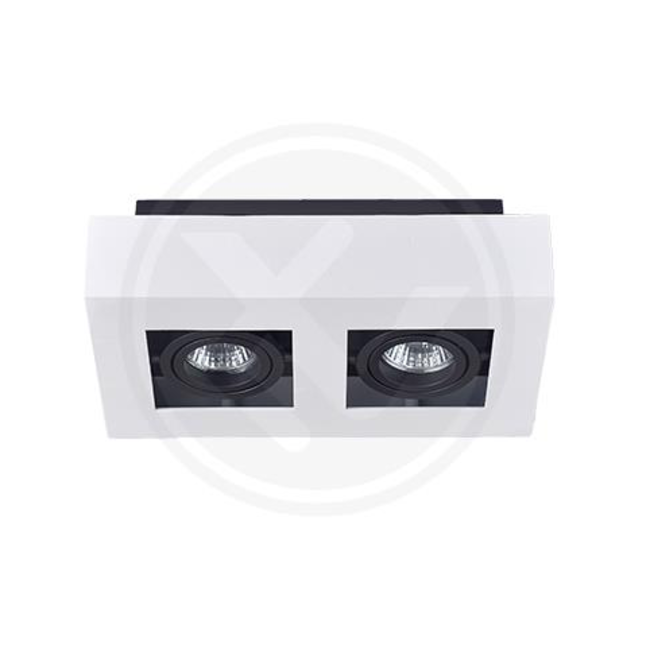 NEMO - Opbouwspot dubbel - 2x GU10 - Wit