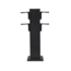 ONTARIO | Outdoor socket column | IP44 | Black | 40cm