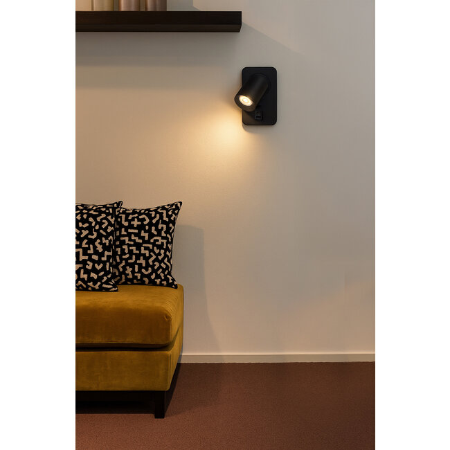 MEGANO-S USB - Wall lamp GU10 - Black