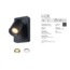 MEGANO-S USB - Wandlamp GU10 - Zwart