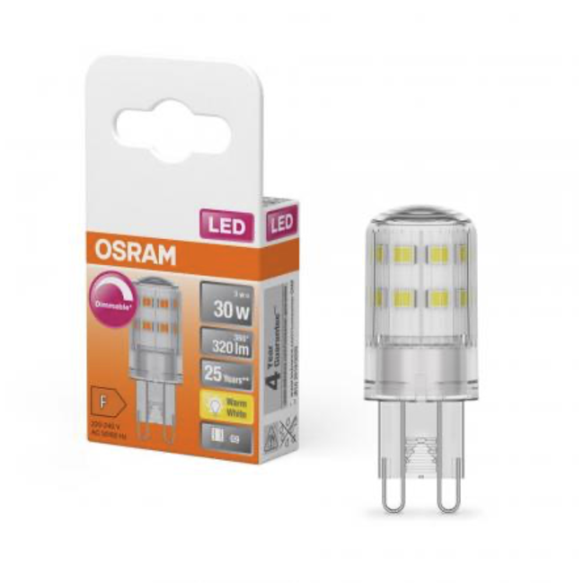 G9 LED lamp 3-30W 320Lm warm white