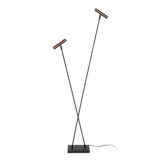 Lucide DUARTE - Floor lamp - 2xG9 - Coffee | Vibes