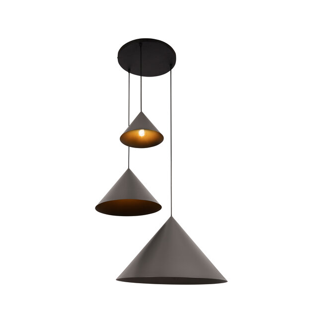 SPITZE - Hanglamp - Ø 68 cm - 3xE27 - Grijs | Vibes - 21440/13/36