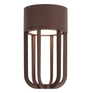 Lucide WELLS - Flush ceiling light Indoor/Outdoor - Ø 10 cm - LED - 1x8W 2700K - IP54 - Rust Brown | Essential Lucide WELLS - Flush ceiling light Indoor/Outdoor - Ø 10 cm - LED - 1x8W 2700K - IP54 - Rust Brown | Essential