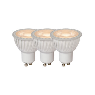 Lucide MR16 - Led bulb - Ø 5 cm - LED Dim. - GU10 - 3x5W 3000K - White - Set of 3