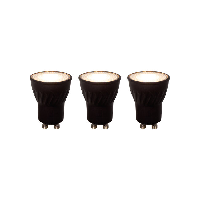 MR11 * 3 - Led bulb - Ø 3,5 cm - LED Dim. - GU10 (MR11) - 3x3,8W 2700K - Black - Set of 3 - 49094/12/30
