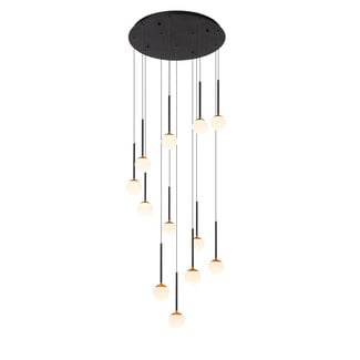 Lucide Premium Premium CALINA - Suspension - Ø 69,9 cm - LED Dim. - CCT - 12x7W 2200K/3300K - Noir