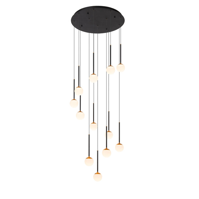 Premium CALINA - Suspension - Ø 69,9 cm - LED Dim. - CCT - 12x7W 2200K/3300K - Noir - 24406/84/30
