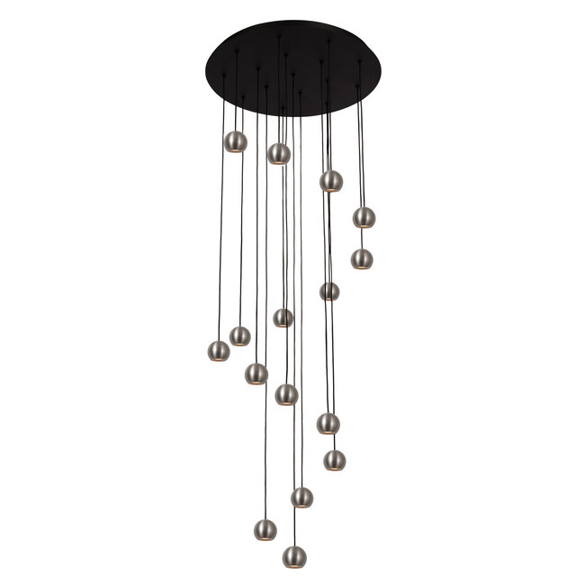 Premium MONTANA - Pendant Lamp - LED Dimmable - CCT - 16x5.7W 2700K/4000K - Grey Iron - 68400/92/15