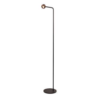 Lucide Premium Premium MONTANA - Floor lamp - LED Dimmable - 1x6.3W 2700K - Coffee