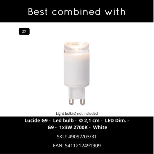 DUARTE - Lampadaire - 2xG9 - Café | Vibes - 03751/02/96