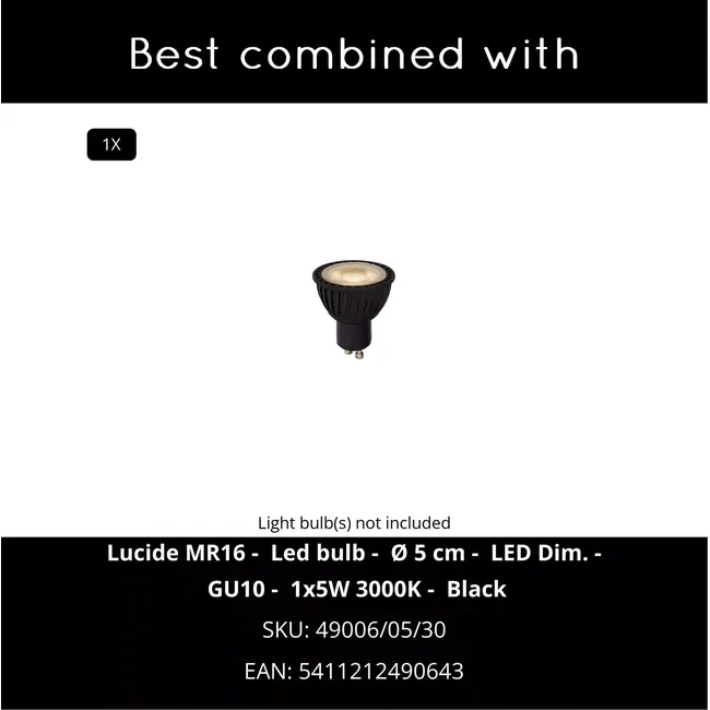 TAYLOR - Wall spotlight / Wall light Indoor/Outdoor - 1xGU10 - IP54 - Motion Sensor - Black - 09831/01/30
