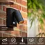 TAYLOR - Wandspot / Wandlamp Binnen/Buiten - 1xGU10 - IP54 - Bewegingssensor - Zwart - 09831/01/30