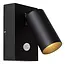 TAYLOR - Wandspot / Wandlamp Binnen/Buiten - 1xGU10 - IP54 - Bewegingssensor - Zwart - 09831/01/30